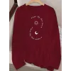 Kadın Uzun Kollu Bisiklet Yaka Desenli Viskon Bluz
