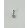 Kalp Detaylı Göbek Piercing - Pg0052
