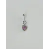 Kalp Detaylı Göbek Piercing - Pg0059