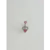 Kalp Detaylı Göbek Piercing - Pg0109