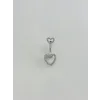 Kalp Detaylı Göbek Piercing - Pg0135