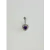 Kalp Detaylı Göbek Piercing - Pg0167