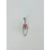 Kalp Detaylı Sallantılı Göbek Piercing - Pg0126