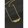Kanat Nazar Zirkon Taşlı Kolye