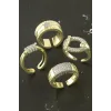 Karışık Lüks Zirkon Taşlı Çelik Yüzük 1 Adet
