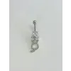 Kedi Detaylı Göbek Piercing - Pg0138