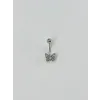 Kelebek Detaylı Göbek Piercing - Pg0077