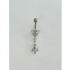 Kelebek Detaylı Sallantılı Göbek Piercing - Pg0165