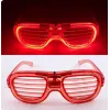 Kırmızı Led Işıklı Parti Gözlüğü - Neon Glow Şerit Gözlük 3 Modlu