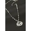 Köpek Zirkon Taşlı Kolye