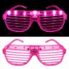 Led Işıklı Panjur Parti Gözlüğü Pembe Renk Shutter Gözlük