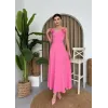 Matilda Gül İp Askılı Elbise