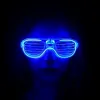 Mavi Led Işıklı Parti Gözlüğü - Neon Glow Şerit Gözlük 3 Modlu