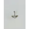 Melek Kanatlı Kalp Detaylı Göbek Piercing - Pg0057