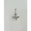 Melek Kanatlı Kalp Detaylı Göbek Piercing - Pg0125