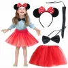 Minnie Mouse Kostüm Seti Etek Taç Kuyruk Papyon Gösteri Seti