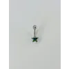 Mistik Topaz Taşlı Yıldız Detaylı Göbek Piercing - Pg0026