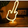 Neon Gitar Masa Lambası Pil+usb