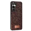 Onegif Samsung Galaxy S24 Fe Bright Simli Kapak - Derin Mor