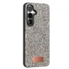 Onegif Samsung Galaxy S24 Plus Bright Simli Kapak - Gümüş