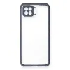 Oppo A73 Kılıf Miami Şeffaf Silikon - Gri