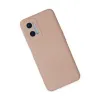 Oppo A96 Kılıf Nano İçi Kadife Silikon - Pudra
