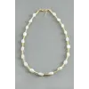 Oval Metal İnci Kolye