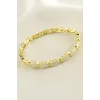 Oval Zirkon Taşlı Lüks Çelik Bileklik