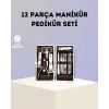 Paslanmaz Çelik Çok Fonksiyonlu 12 Manikür Seti