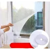 Pencere Cam Sineklikbeyaz ( 150 Cm X 100 Cm)+5m Bant