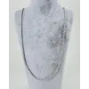 Rodyum Çelik Erkek Kolye 60 Cm - Ekl0024