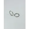 Rodyum  Çelik Erkek Küpe Çap (14 Mm) Kalınlık (2 Mm) - Ekp0005