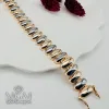 Rodyum -  Pirinç Bileklikler 18 Cm - Kbl0156