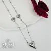 Rodyum Zincir : Çelik Çelik Kolye 40+5 Cm - Kl0222