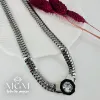 Rodyum Zirkon Taşlı Çelik Çelik Kolye 40+5 Cm - Kl0195