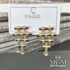 /rodyum Zirkon Taşlı Pirinç Küpeler - Kp00118