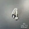 Rodyum Zirkon Taşlı Pirinç Küpeler - Kp00120