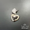 Rodyum Zirkon Taşlı Pirinç Küpeler - Kp00143