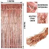 Rose Gold Püsküllü Kapı Perdesi - Parti, Bekarlığa Veda, Doğum Günü 1x2 M