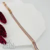 Rose  Zirkon Baget Taşlı Pirinç Bileklikler 17,5+2 Cm - Kbl0069