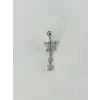 Sallantılı Çiçek Detaylı  Göbek Piercing - Pg0072