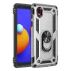 Samsung Galaxy A01 Core Kılıf Sofya Yüzüklü Silikon Kapak - Gümüş