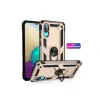 Samsung Galaxy A02 Kılıf Sofya Yüzüklü Silikon Kapak - Gold