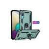 Samsung Galaxy A02 Kılıf Sofya Yüzüklü Silikon Kapak - Yeşil