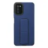 Samsung Galaxy A03s Kılıf Mega Standlı Silikon - Mavi