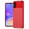 Samsung Galaxy A06 Kılıf Auto Focus Karbon Kapak - Kırmızı