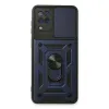 Samsung Galaxy A22 Kılıf Pars Lens Yüzüklü Silikon - Lacivert