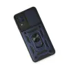 Samsung Galaxy A22 Kılıf Pars Lens Yüzüklü Silikon - Lacivert