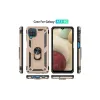 Samsung Galaxy A22 Kılıf Sofya Yüzüklü Silikon Kapak - Gold