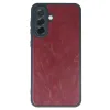 Samsung Galaxy A35 5g Kılıf Aras Deri Kapak - Bordo